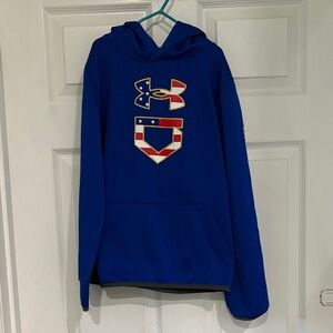 Under Armour Kids Patriotic Blue Hoodie-size Youth Large